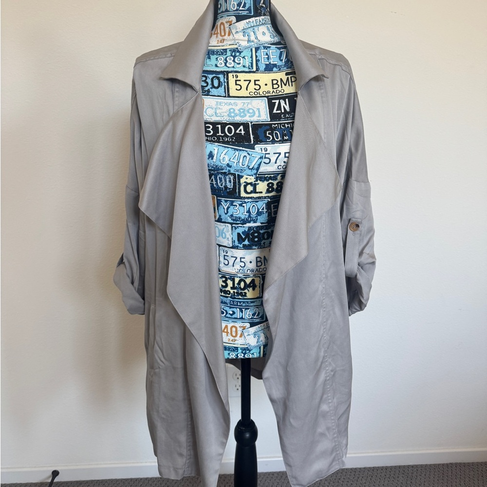 Lulu's Light Grey Oversized Jacket - Picture 5 of 7